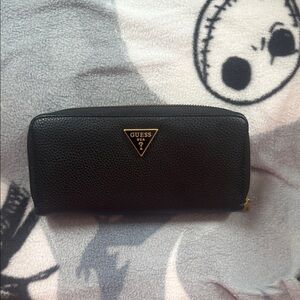 GUESS Black Textured Card Holder
